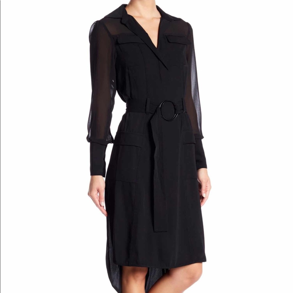 Laundry by Shelli Segal Sheer Black Dress